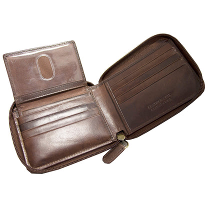 MANCINI LEATHER WALLET ZIPPERED BOULDER COLLECTION Wallet.