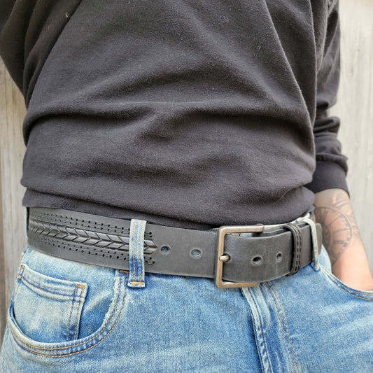 The Purpose Belt - Arrow Patterned 100% Real Leather Belt