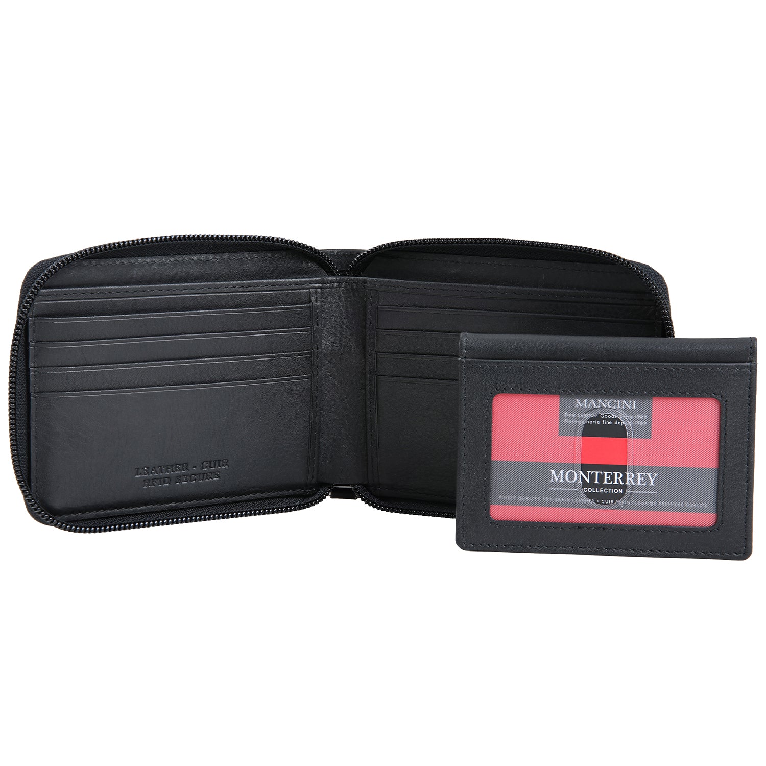 MANCINI LEATHER WALLET ZIPPERED MONTERRY EDITION Wallet.