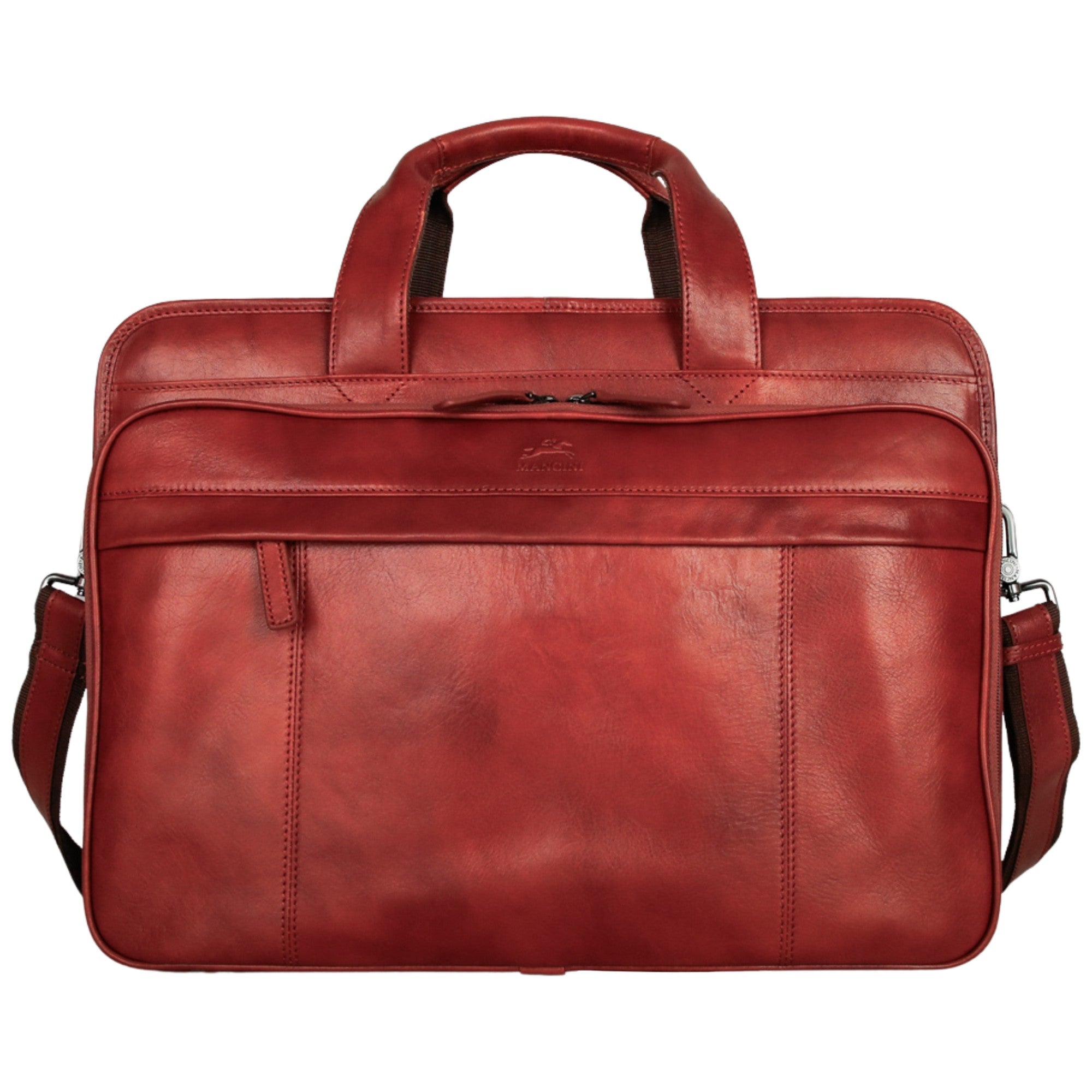 Mancini Buffalo Double Compartment Briefcase - Pelle D'Oro Collection (1990's Edition)