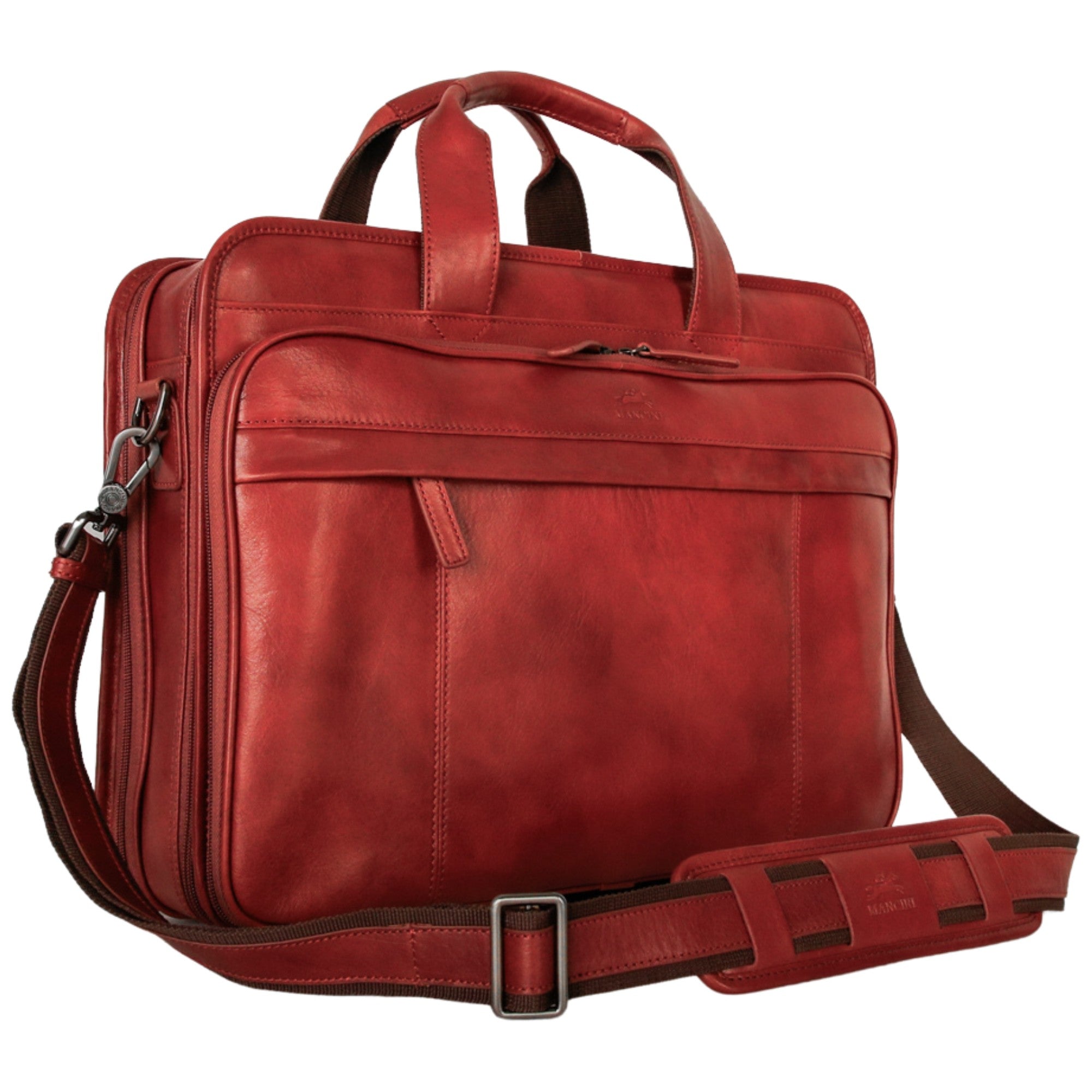 Mancini Buffalo Double Compartment Briefcase - Pelle D'Oro Collection (1990's Edition)