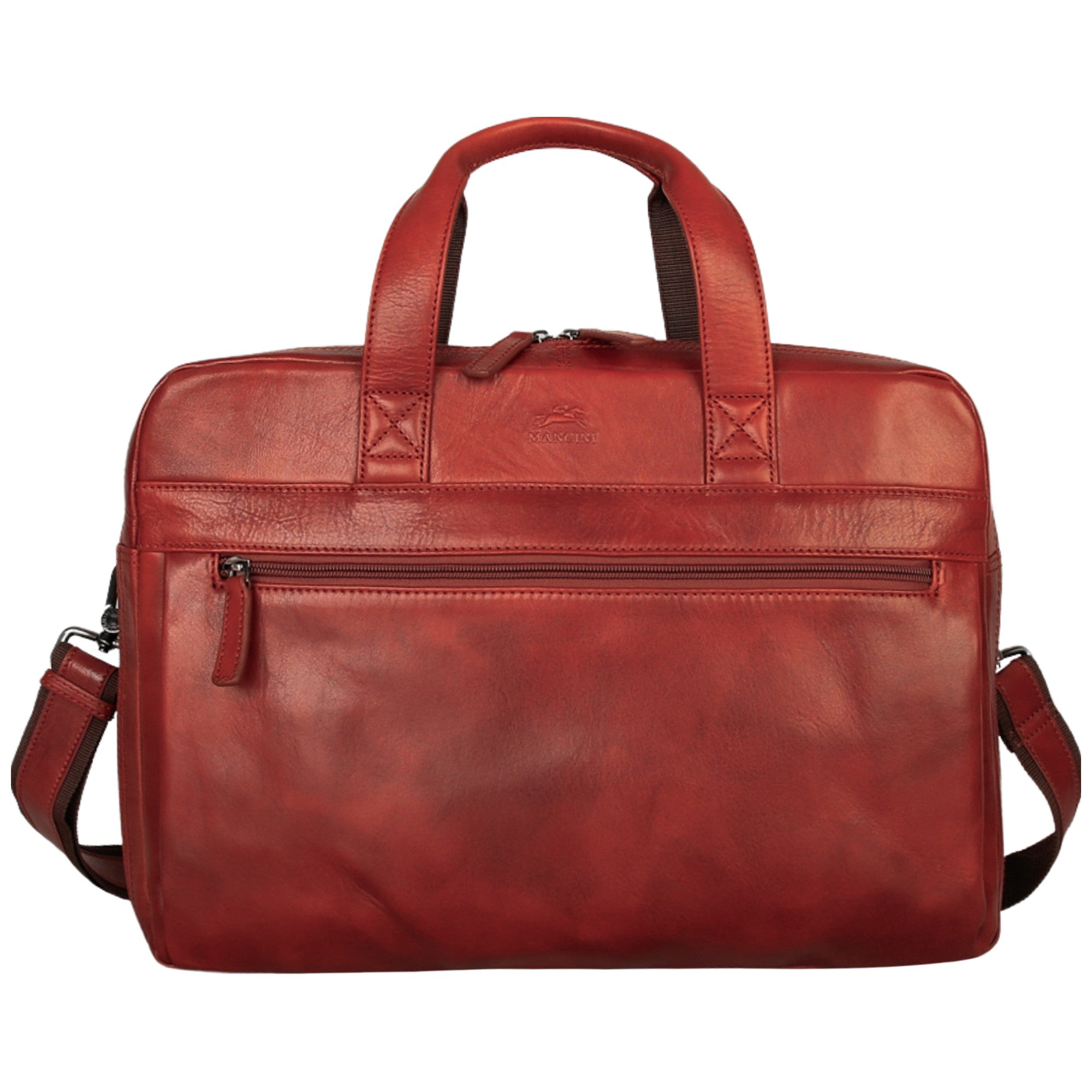 Mancini Buffalo Double Compartment Briefcase - Pelle D'Oro Collection (1980's Edition)