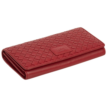 MANCINI LEATHER WALLET TRIFOLD PANIER TISSÉ COLLECTION Wallet.