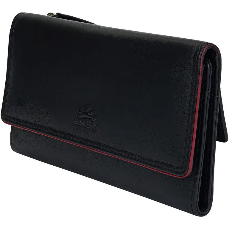 MANCINI LEATHER MEDIUM CLUTCH WALLET SONOMA COLLECTION