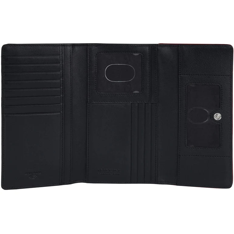 MANCINI LEATHER MEDIUM CLUTCH WALLET SONOMA COLLECTION