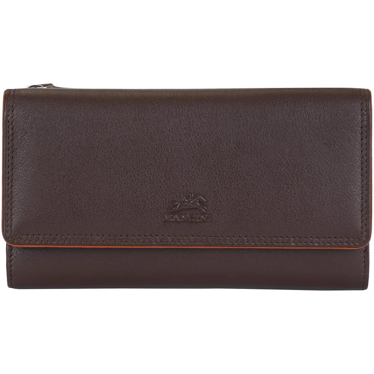 MANCINI LEATHER MEDIUM CLUTCH WALLET SONOMA COLLECTION