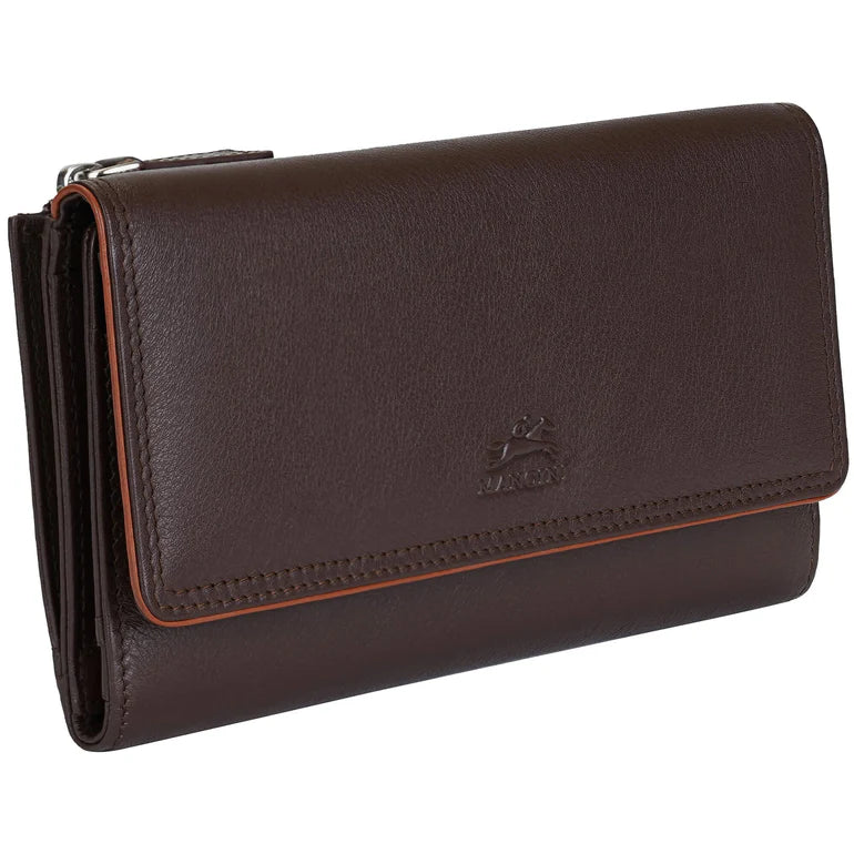 MANCINI LEATHER MEDIUM CLUTCH WALLET SONOMA COLLECTION