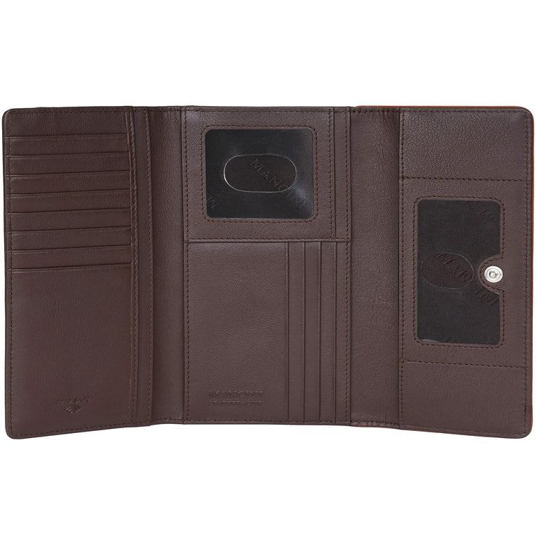 MANCINI LEATHER MEDIUM CLUTCH WALLET SONOMA COLLECTION