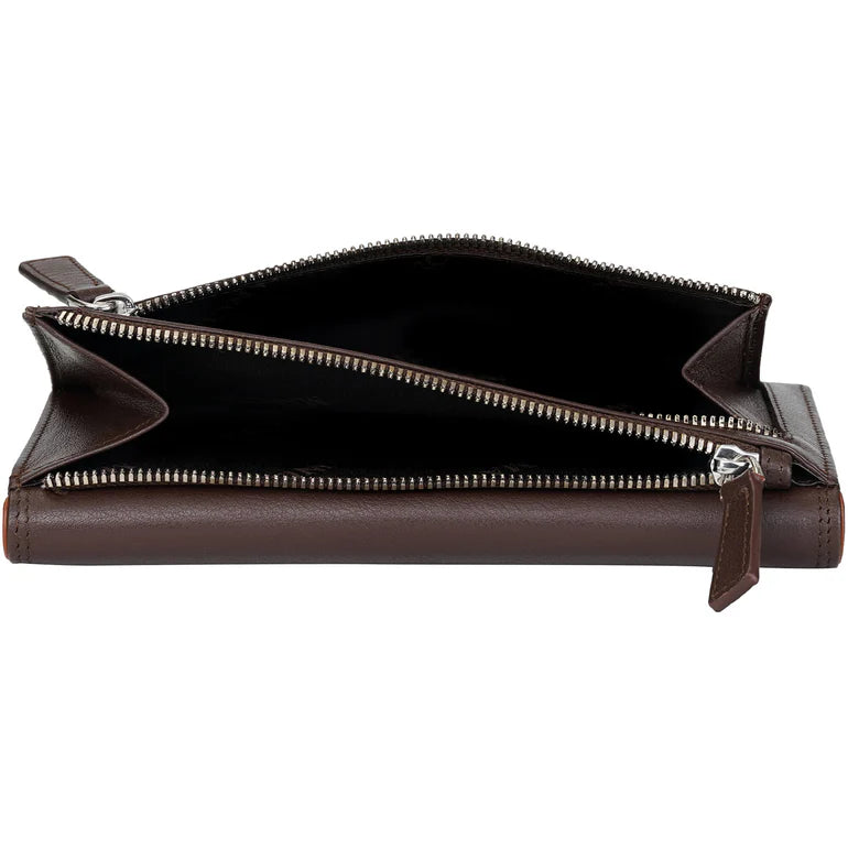 MANCINI LEATHER MEDIUM CLUTCH WALLET SONOMA COLLECTION