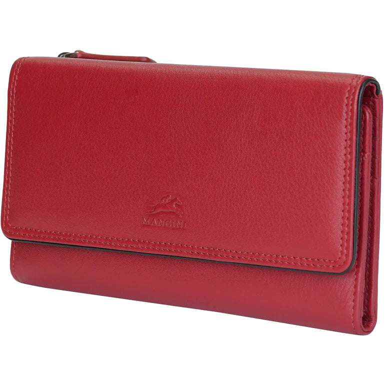 MANCINI LEATHER MEDIUM CLUTCH WALLET SONOMA COLLECTION