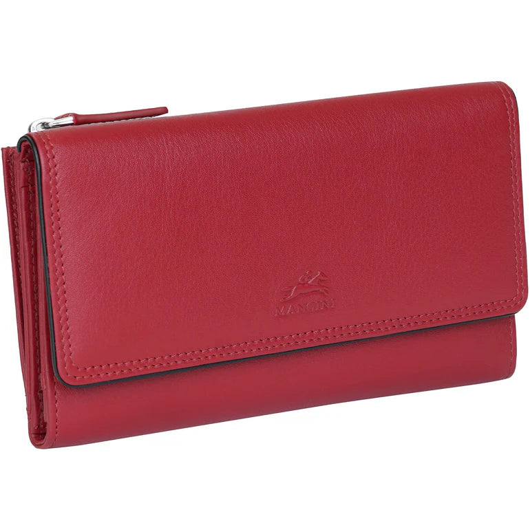 MANCINI LEATHER MEDIUM CLUTCH WALLET SONOMA COLLECTION