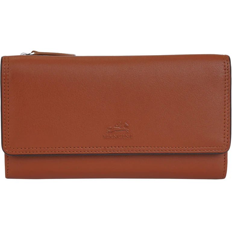 MANCINI LEATHER MEDIUM CLUTCH WALLET SONOMA COLLECTION