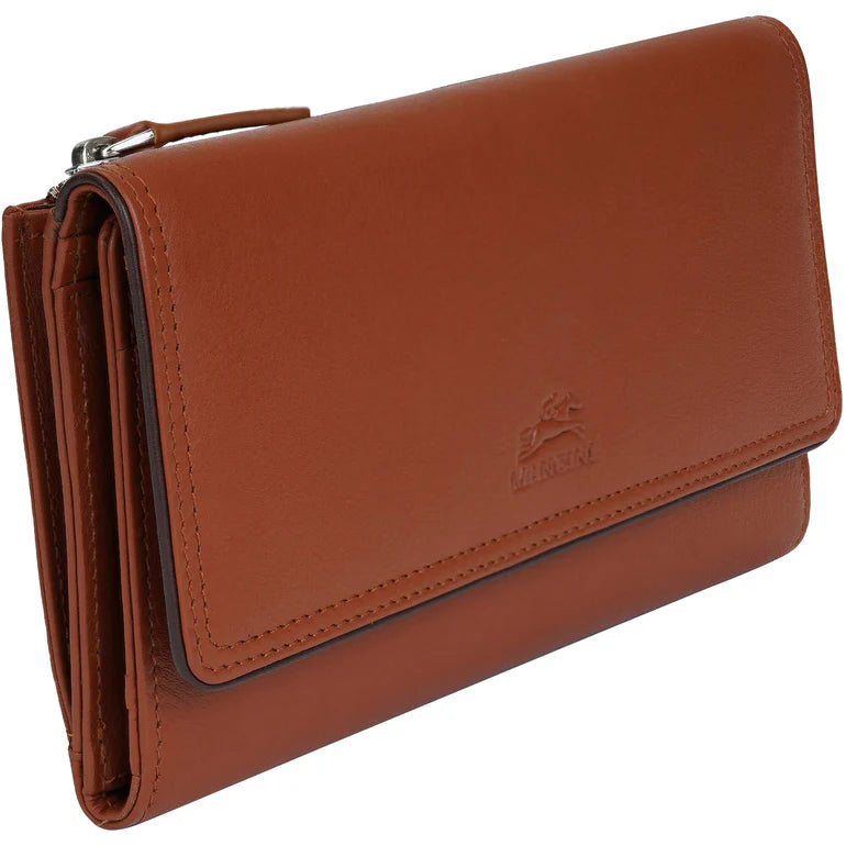MANCINI LEATHER MEDIUM CLUTCH WALLET SONOMA COLLECTION
