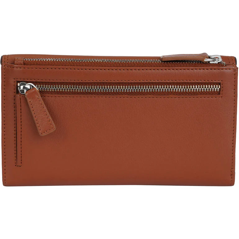 MANCINI LEATHER MEDIUM CLUTCH WALLET SONOMA COLLECTION