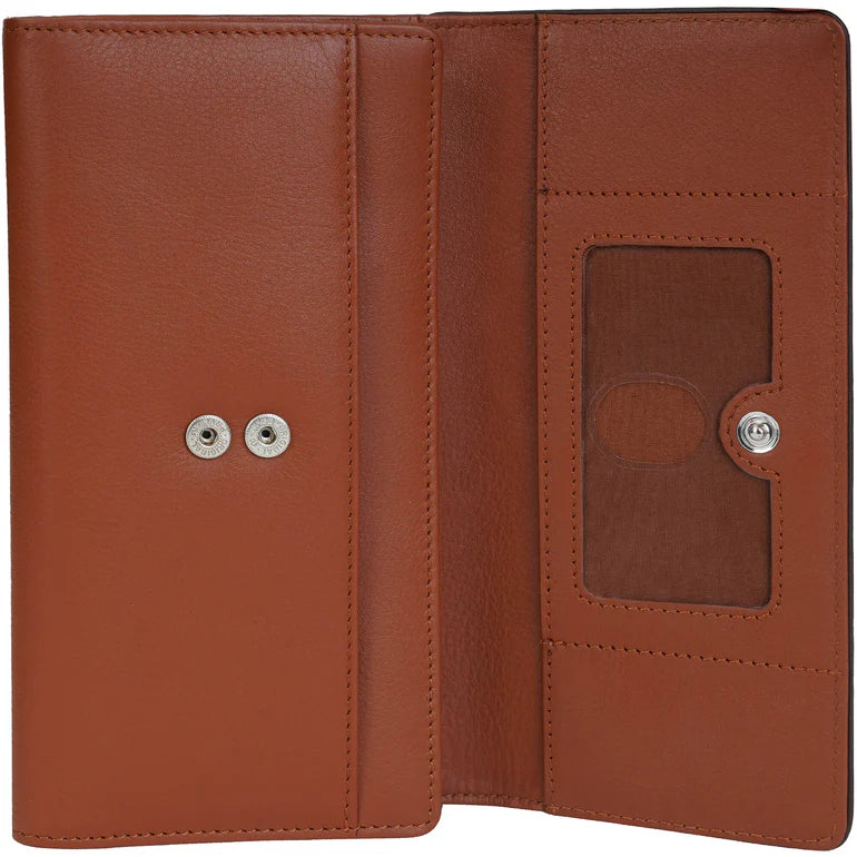 MANCINI LEATHER MEDIUM CLUTCH WALLET SONOMA COLLECTION