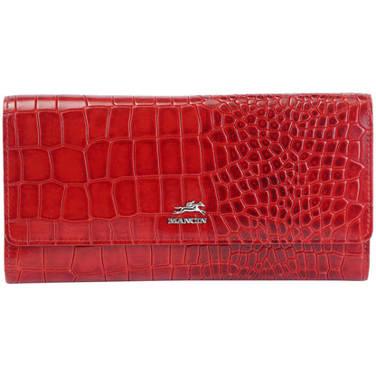 MANCINI LEATHER QUAD-FOLD WALLET CROCO-2 COLLECTION Wallet.