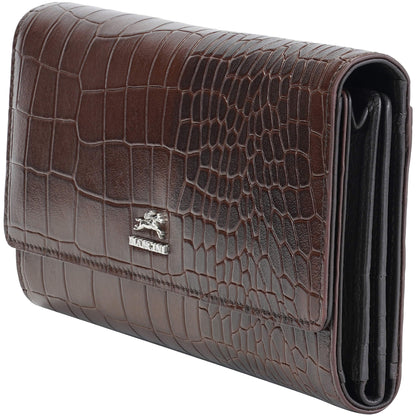 MANCINI LEATHER QUAD-FOLD WALLET CROCO-2 COLLECTION Wallet.