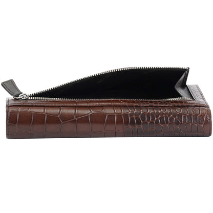 MANCINI LEATHER QUAD-FOLD WALLET CROCO-2 COLLECTION Wallet.