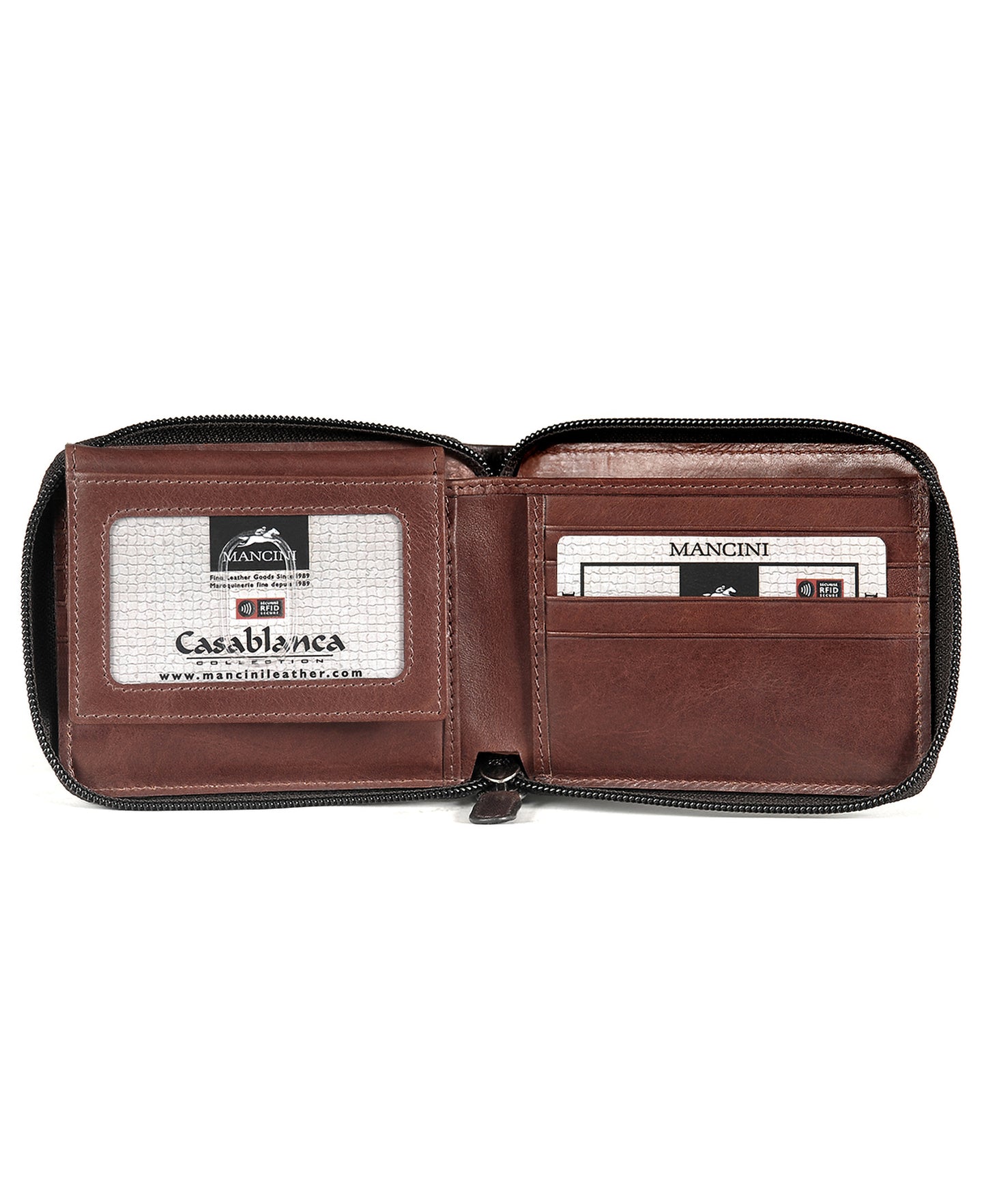 MANCINI LEATHER WALLET ZIPPERED CASABLANCA COLLECTION Wallet.