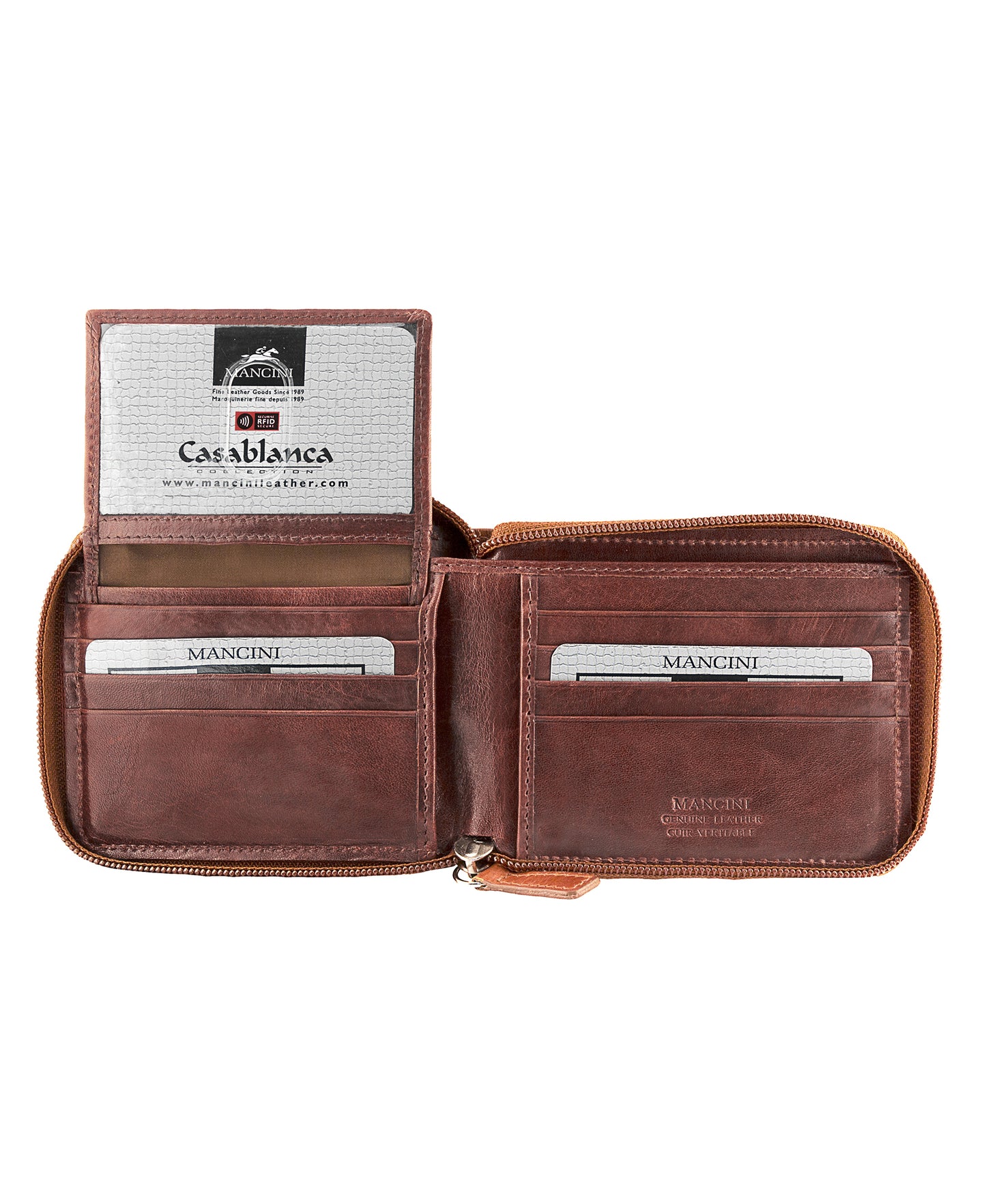 MANCINI LEATHER WALLET ZIPPERED CASABLANCA COLLECTION Wallet.