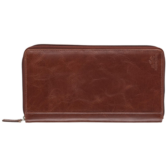 MANCINI LEATHER PASSPORT ORGANIZER CASABLANCA COLLECTION Wallet.