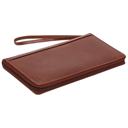 MANCINI LEATHER PASSPORT ORGANIZER CASABLANCA COLLECTION Wallet.