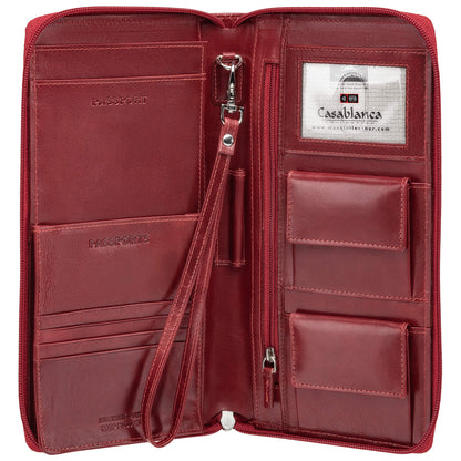 MANCINI LEATHER PASSPORT ORGANIZER CASABLANCA COLLECTION Wallet.