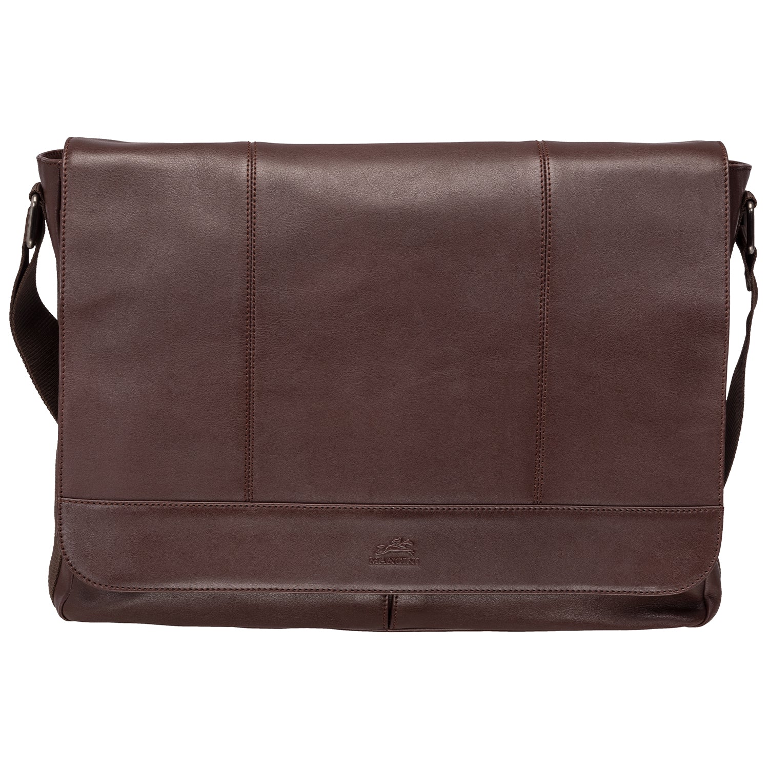 Mancini Buffalo Leather Messenger Bag 5