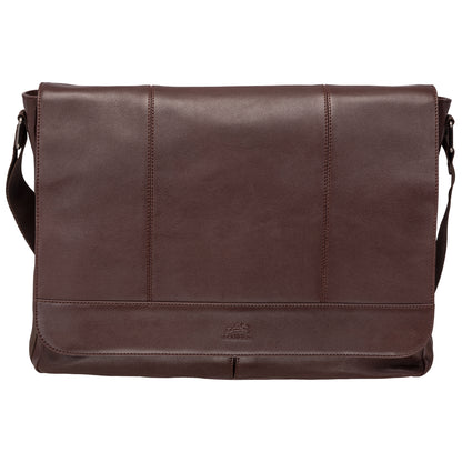 MANCINI BUFFALO LEATHER BRIEFCASE MILAN COLLECTION