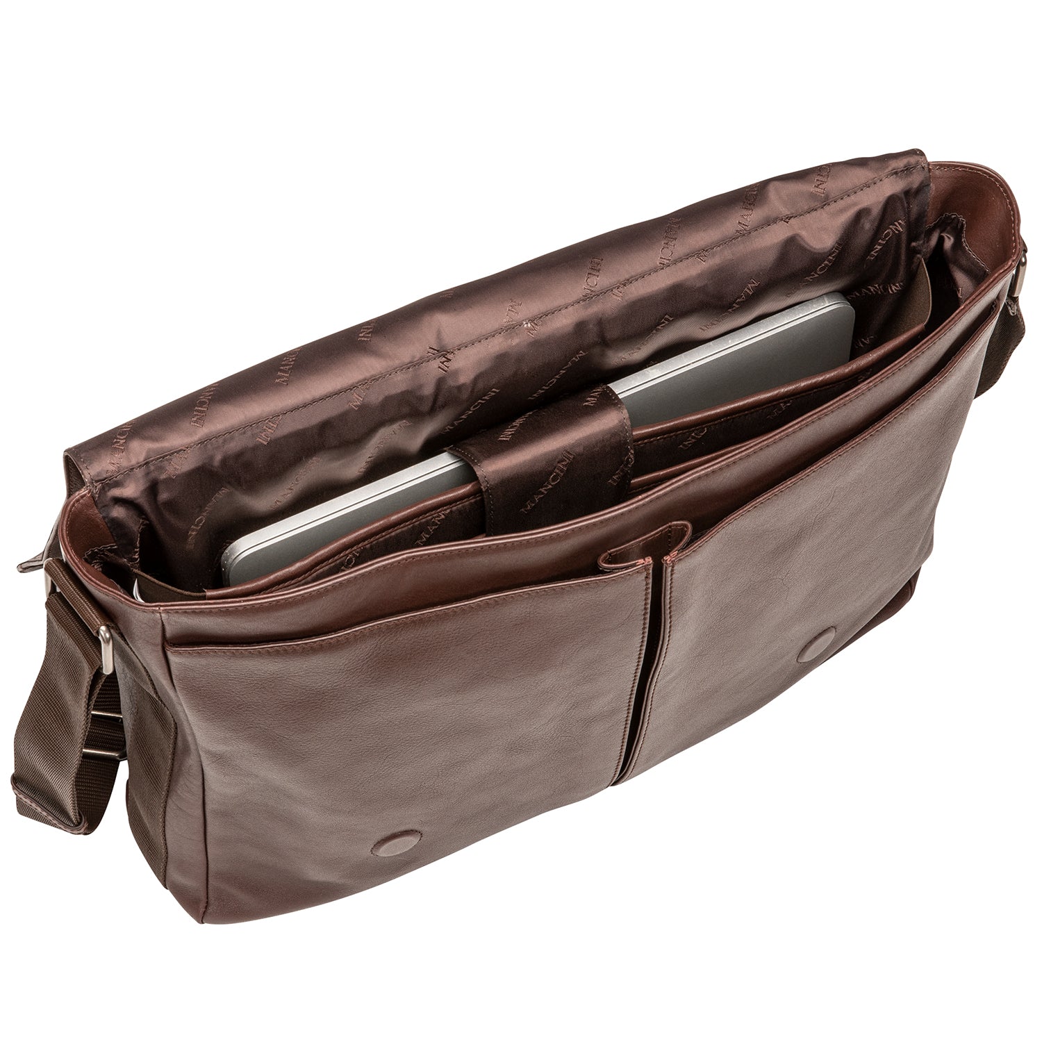 Mancini Buffalo Leather Messenger Bag 7