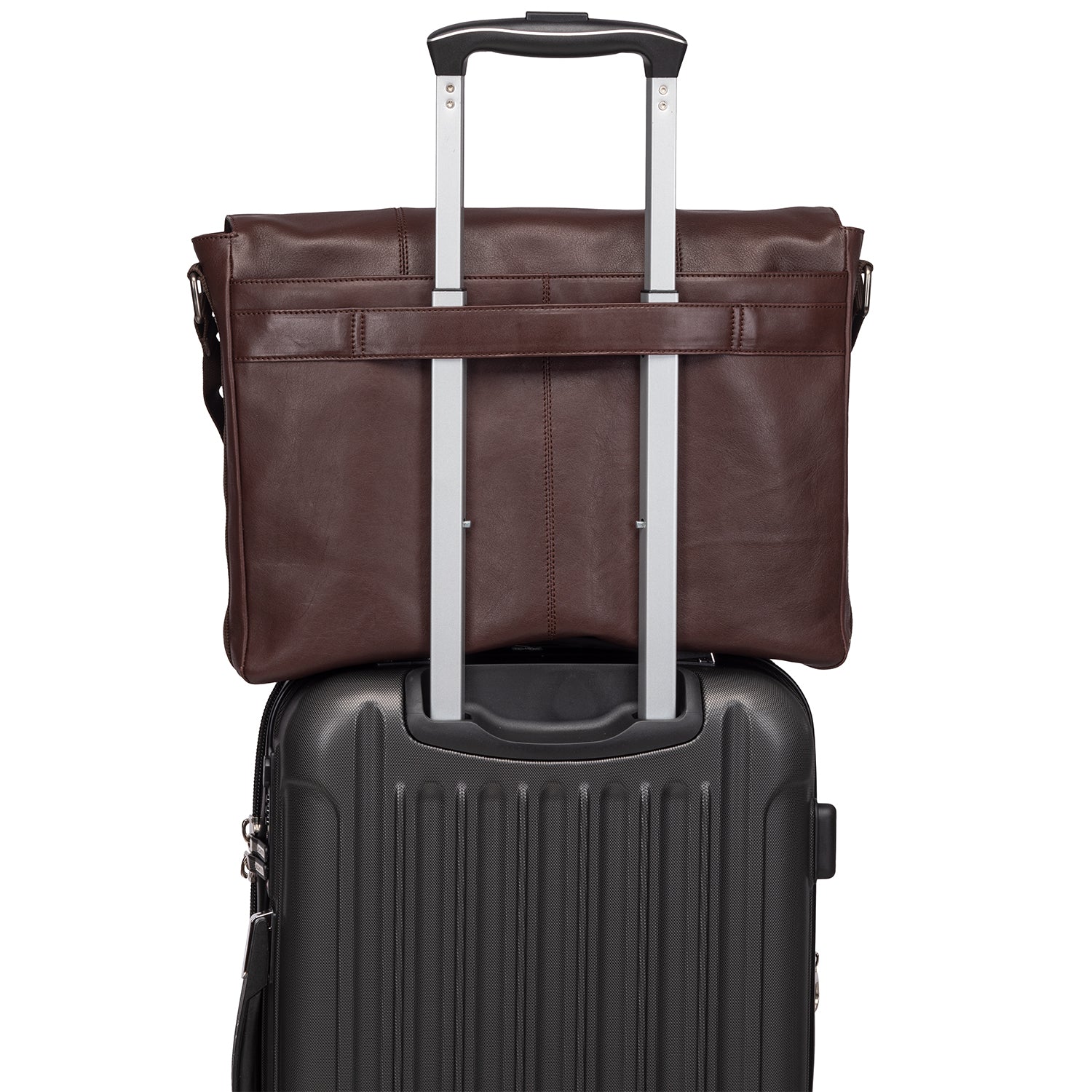 Mancini Buffalo Leather Messenger Bag 8