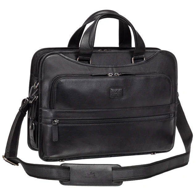 Mancini Buffalo Triple Compartment Briefcase (90's Edition) 8