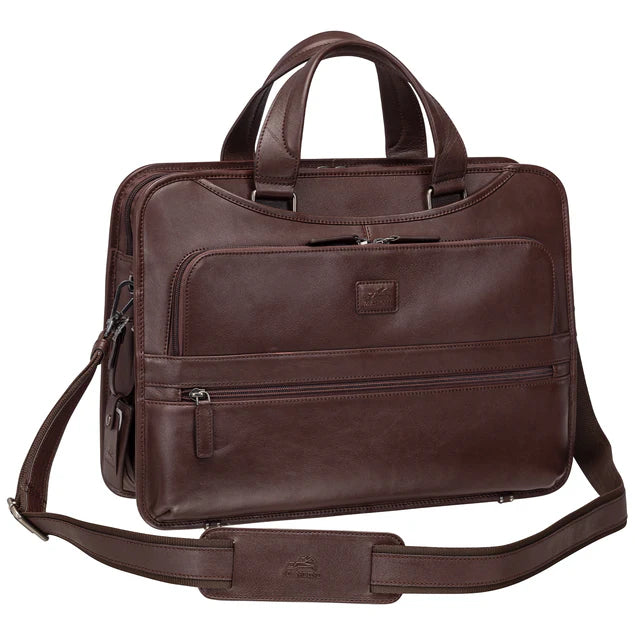Mancini Buffalo Triple Compartment Briefcase (90's Edition) 5