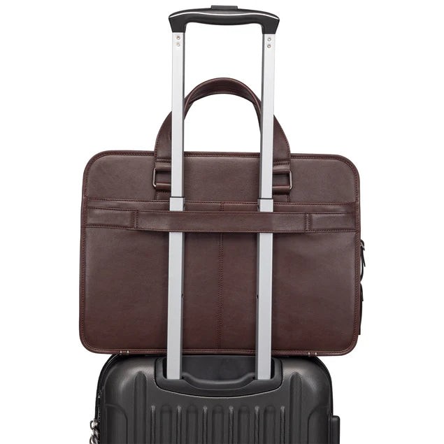 Mancini Buffalo Triple Compartment Briefcase (90's Edition) 6