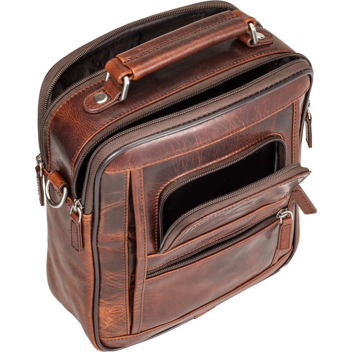 Mancini Buffalo Double Compartment Unisex Bag