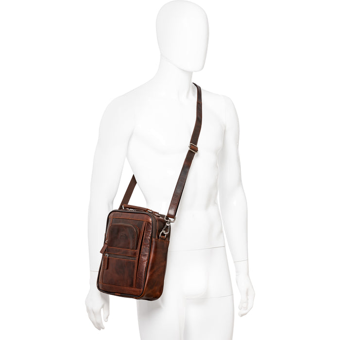 Mancini Buffalo Double Compartment Unisex Bag