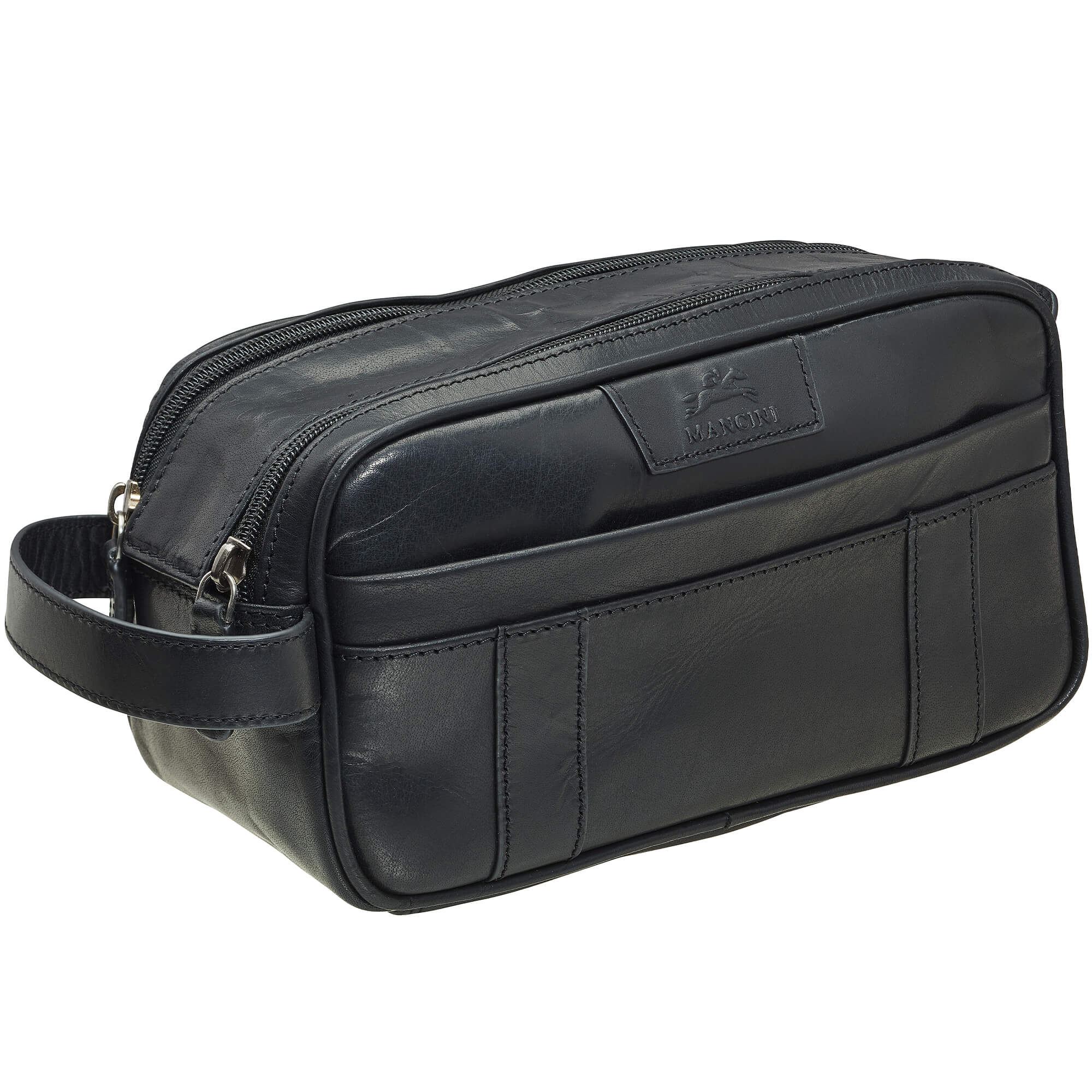 Mancini Buffalo Dual Zipper Toiletry Bag 5