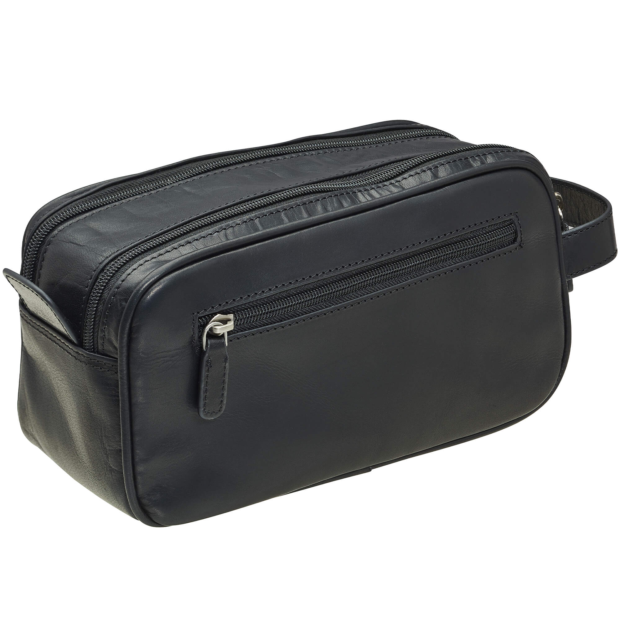 Mancini Buffalo Dual Zipper Toiletry Bag 6