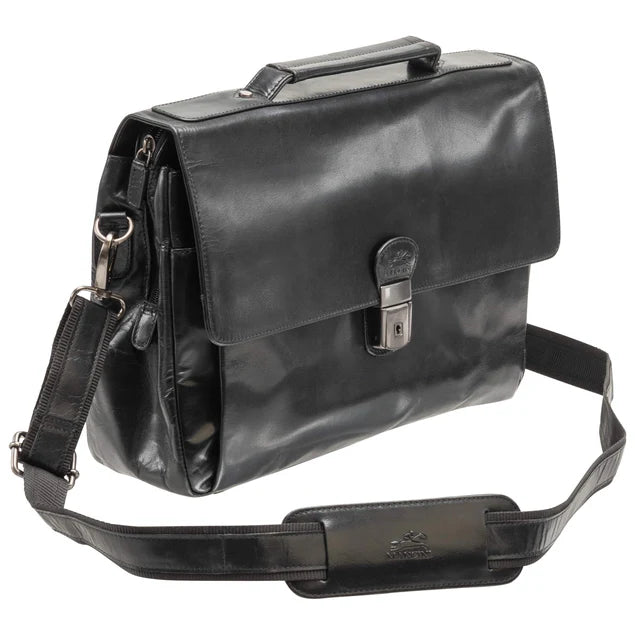 Mancini Buffalo Triple Compartment Briefcase (60's Edition)