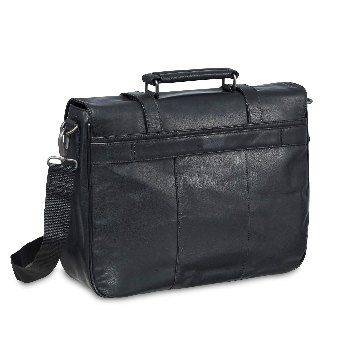 MANCINI BUFFALO LEATHER BRIEFCASE SINGLE COMPARTMENT Briefcases.