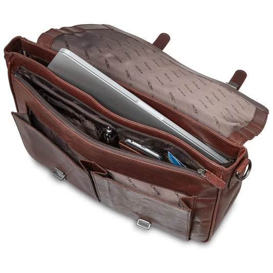 MANCINI BUFFALO SINGLE COMPARTMENT BRIEFCASE