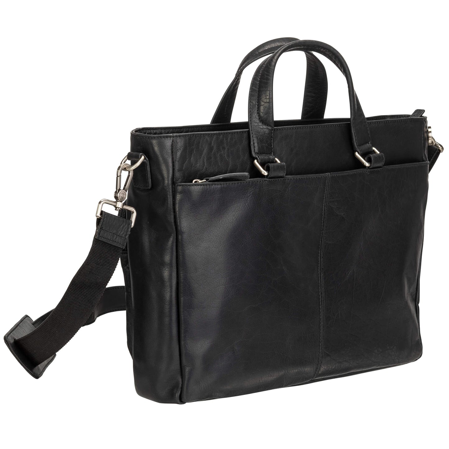 MANCINI BUFFALO LEATHER TOTE  BRIEFCASE