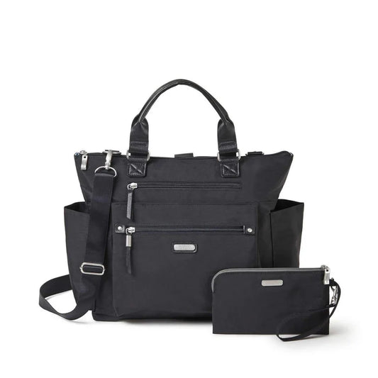 BAGGALLINI 3-IN-1 CONVERTIBLE BACKPACK WITH RFID PHONE WRISTLET | BLACK