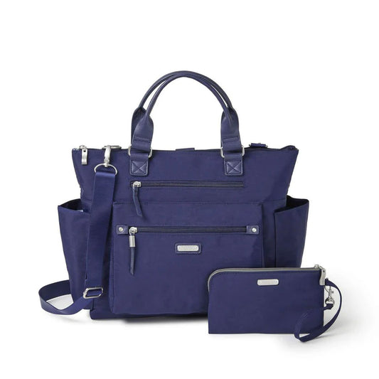 BAGGALLINI 3-IN-1 CONVERTIBLE BACKPACK WITH RFID PHONE WRISTLET | BLUE