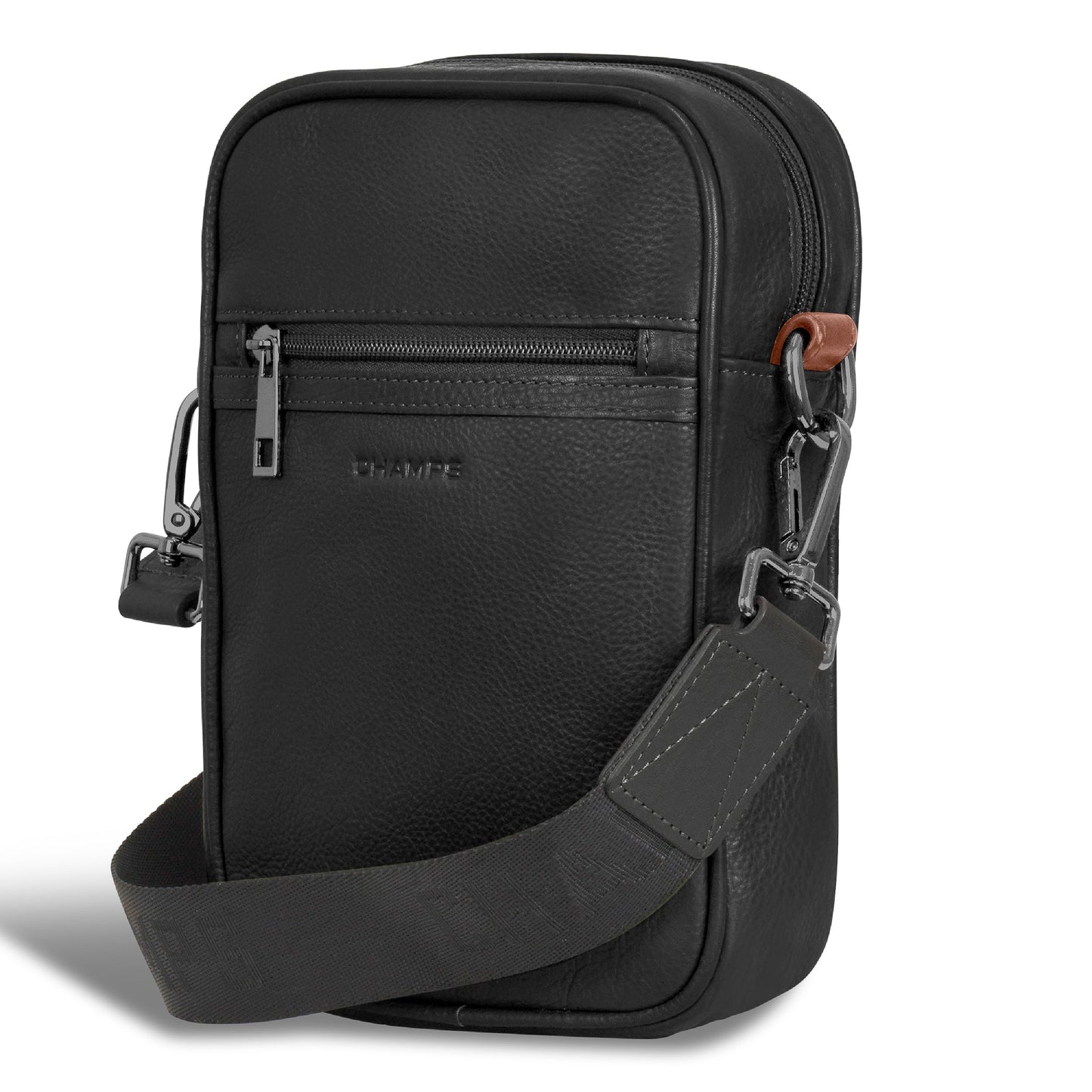 ONYX / LEATHER VERTICAL CROSSBODY BAG
