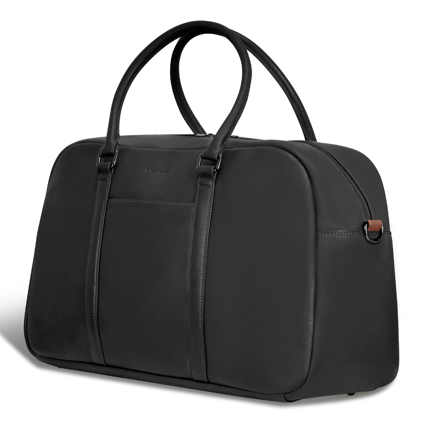 ONYX / LEATHER DUFFLE BAG
