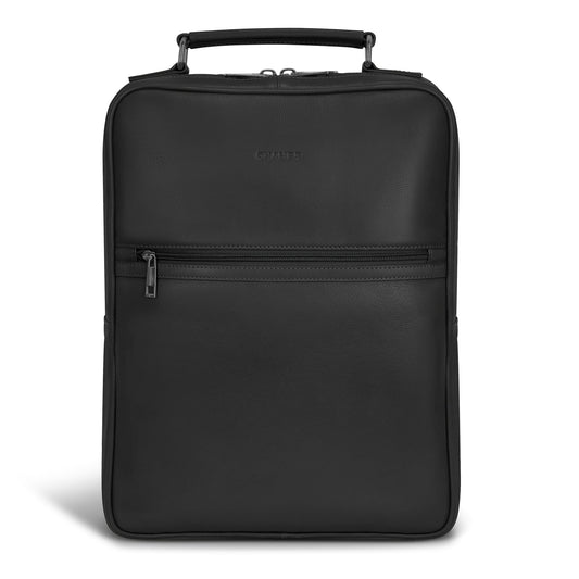 ONYX / LEATHER COMPACT BACKPACK