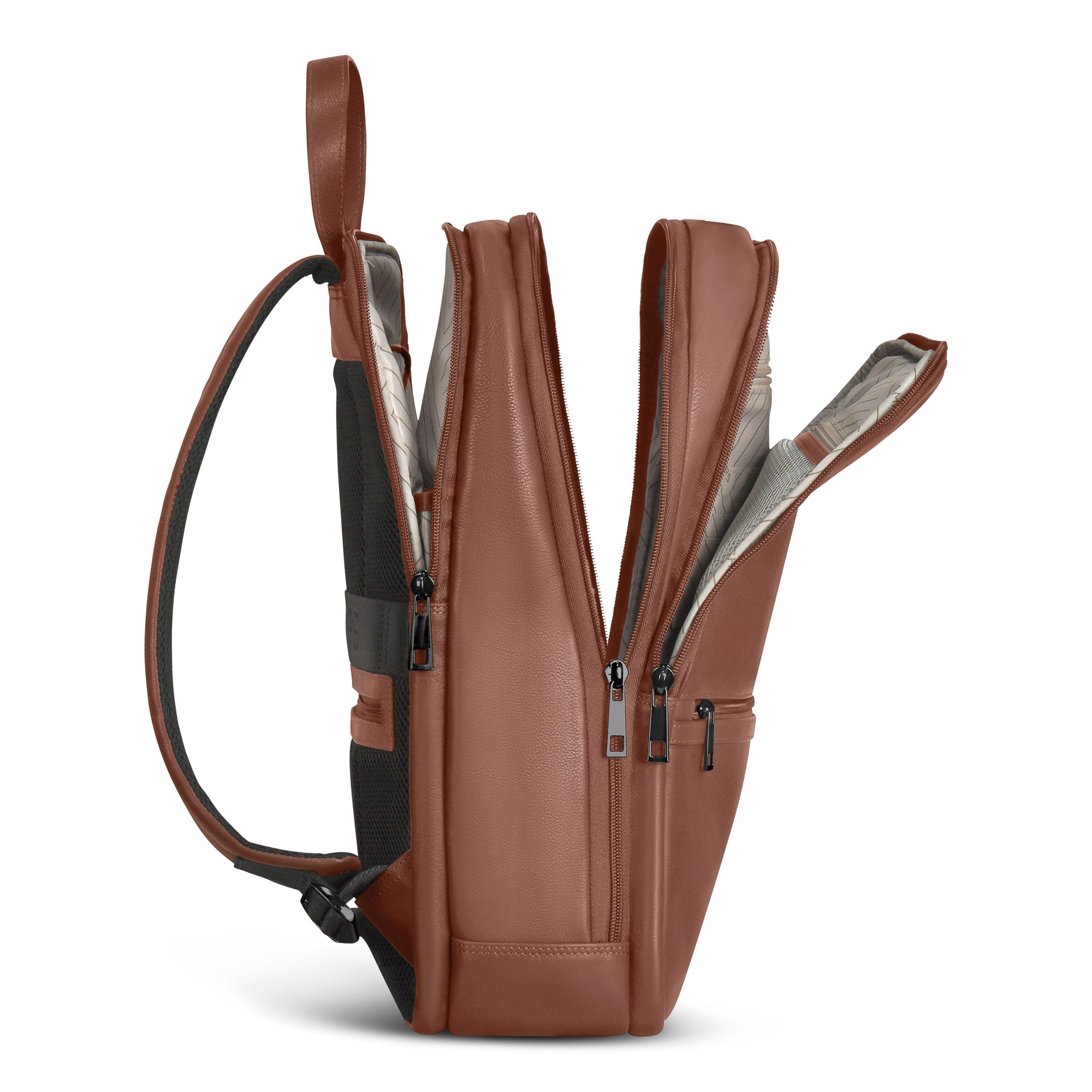 Onyx / Leather Classic Backpack 18