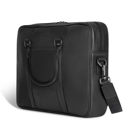 ONYX / SLIM LEATHER BRIEFCASE