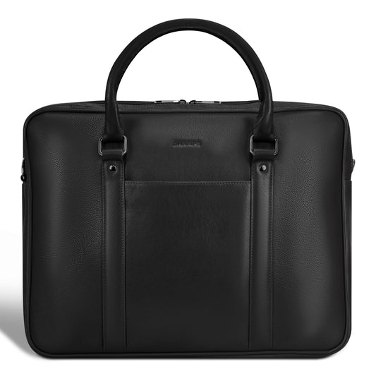 ONYX / LEATHER BRIECASE